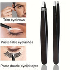 4 Pcs Set High-Quality Stainless Steel Eyebrow Tweezers  Suitable for Eyebrows Eyelashes Remove Beard Christmas Gift