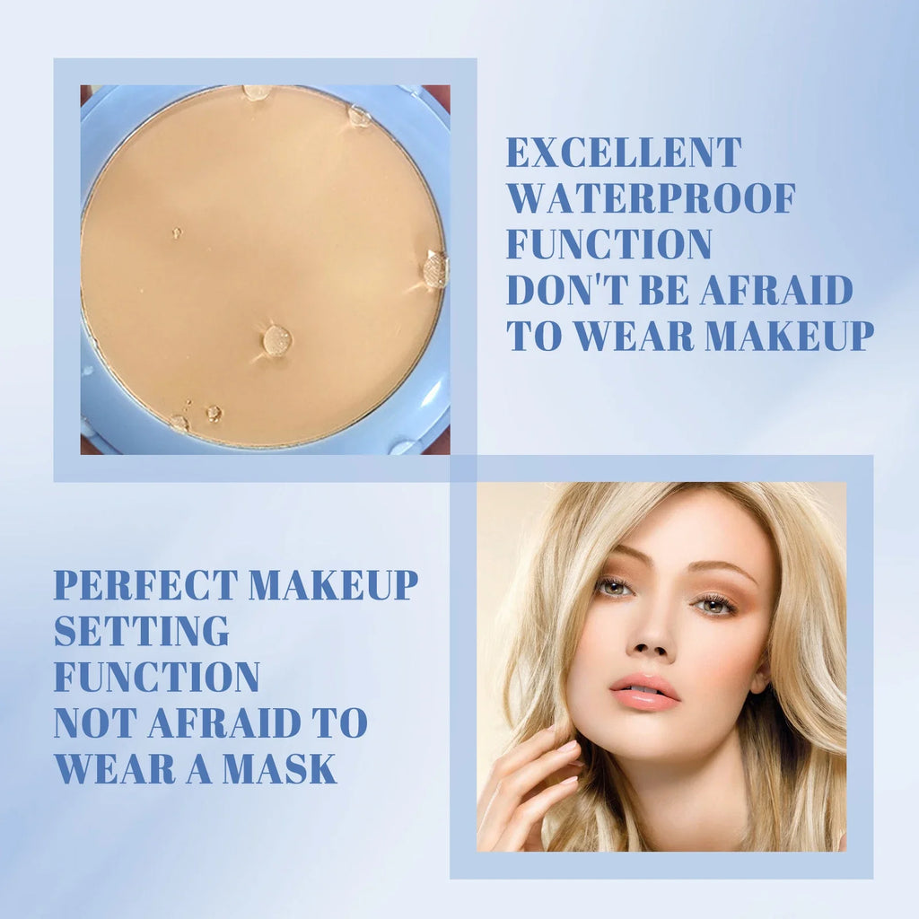 Face Setting Pressed Powder Oil Control Invisible Pores Waterproof Matte Long Lasting Natural Setting Powder Foundations Makeup