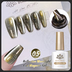 BORN PRETTY 10ml Dark Red Cat Magnetic Gel Nail Polish for Winter Nails DIY Jelly Glass Silver-Light Varnis Semi Permanent