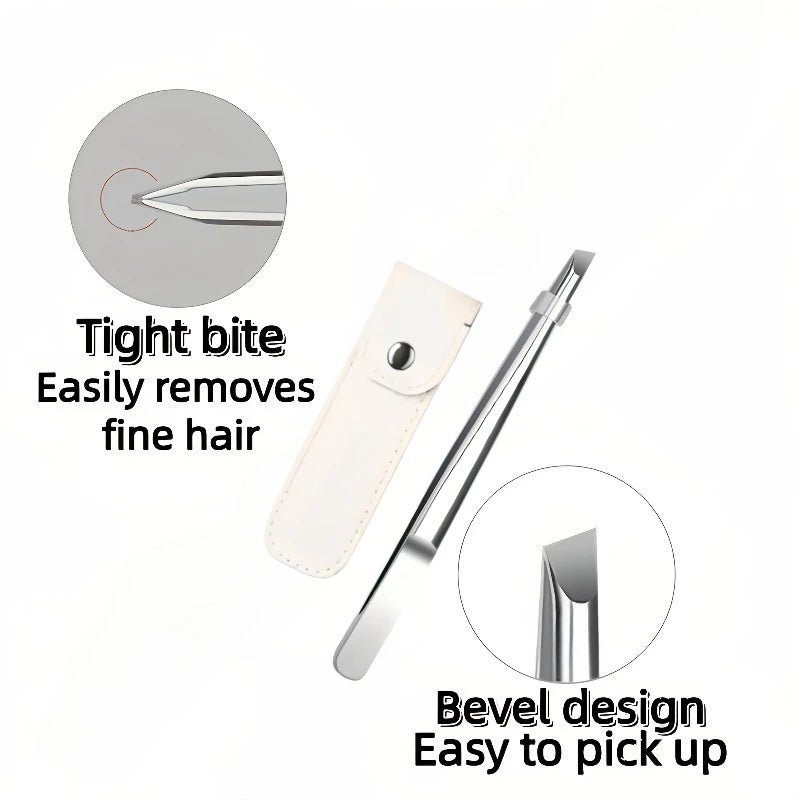 High-quality Stainless Steel Tweezers Suitable for Eyebrow and Beard Grooming Multi-functional Beauty and Facial Care Tool