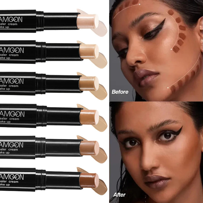 Concealer Stick Foundation Face Outline 3D Brightening Moisturizing Full Coverage Acne Dark Circle Natural Matte Concealer Cream