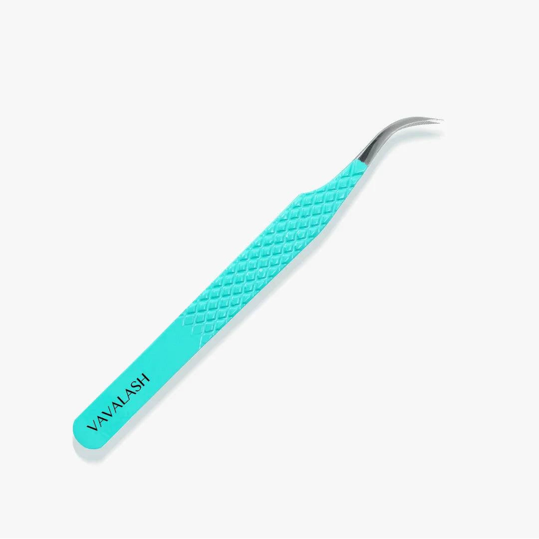 VAVALASH Anti-Slip Tweezers High-Density Stainless Steel Fiber Tip for Eyelash Extensions Eyebrow Professional Precision Makeup