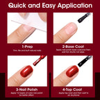GELLEN Dark Red Jelly Transparent Gel Nail Polish Pink Skin 6pcs Set Quick Air Dry Autumn Winter Nails Polishes 10ml 2026 New