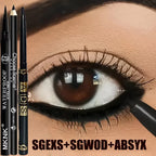 3Pcs Waterproof & Sweat-Proof Black Eyeliner Pencil Combined Lasting Smudge-Proof Bold Eye Makeup Easy Glide Formula for Perfe