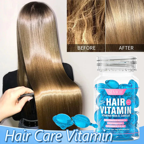 Hair Vitamin Capsule Keratin Oil Repair Damaged Hair Hair Soft Essence Shiny Deep Moisturizer Frizzy Dry Scalp Hair Care Capsule