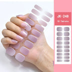 Leopard Semi-Cured Gel Nail Strips Simple Transparent Color Adhesive Long Lasting Gel Nail Stickers Harden In UV Lamp Need