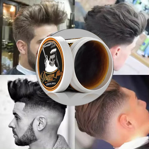 Vintage Style Hair Pomade for Men - Strong All Day Hold, Classic Shine & Slick Back Look, Water-Based, Non-Greasy