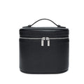 Customizable Name Portable Travel Storage Bag - Removable Cosmetic Bag with Separate Washing Compartment Pebble Leather