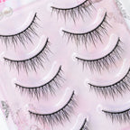 Strips False Eyelashes Full Strip Hard Stem Baby Straight Fish Tail fake eyelash Natural lashes for Double Eyelid Cosplay