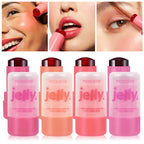 Rouge Jelly Eye Lipstick Blush Stick 3-in-1 Makeup Lip Gloss Cheek Moisturizing Natural Lasting Contour Stick Cosmetics