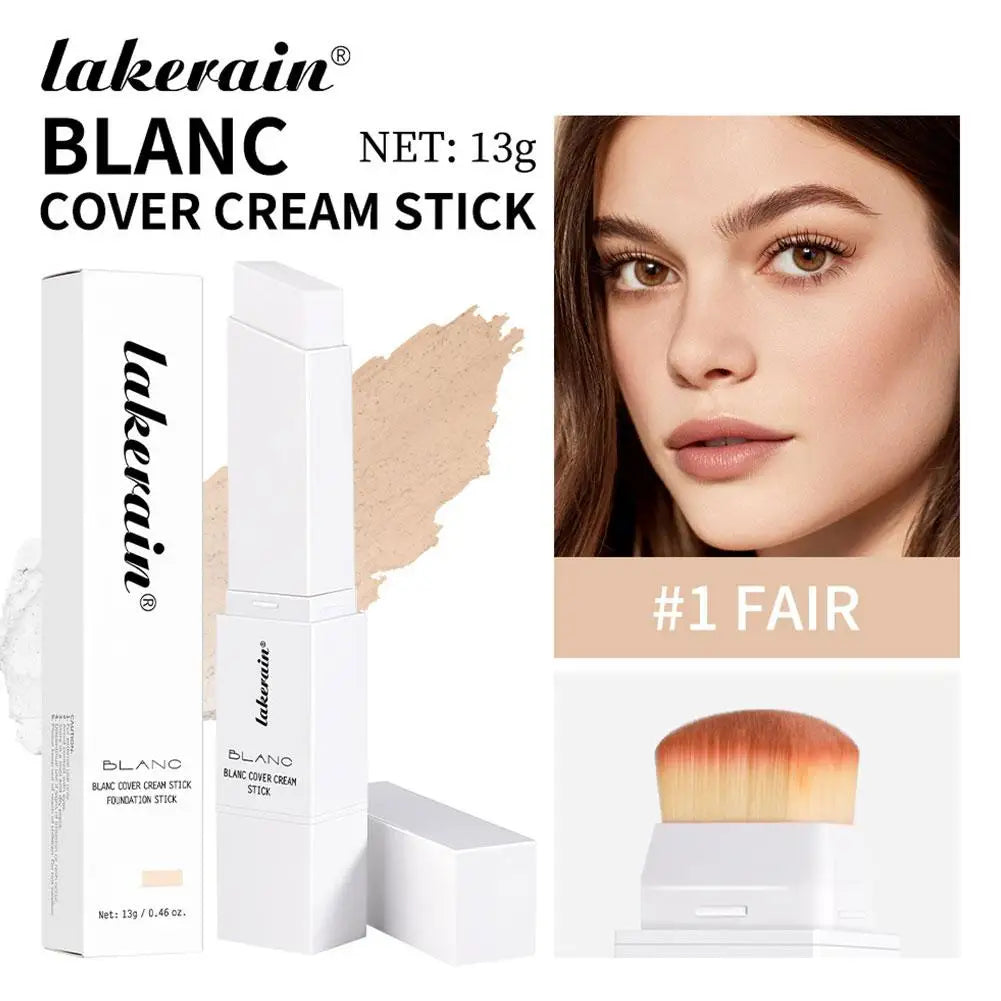 Two-in-one Color-changing Foundation Stick Lightweight Hydrating Brightening Matte Moisturizing Foundation Concealer Makeup