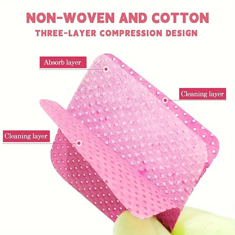 20-600pcs Lint-Free Nail Wipes Gel Cleansing Tissues Aluminum-Free Nail Polish Remover Pads for Nail Beauty Cleaning Care Tool