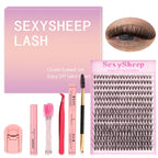 Eyelash Clusters Kit Reusable Soft Eyelash Extension With Bond&Seal Lash Tweezers Glue Remover Full Makeup Tool