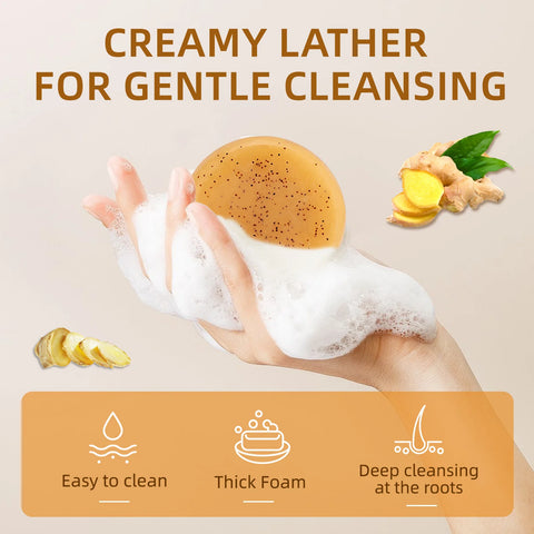 Natural TurmericShampoo Soap Reduce Hair Loss Clean Dandruff Nourish Moisturize Scalp Improve Hair Quality Hair Care Product 60g