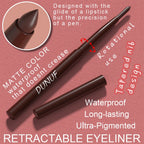 Waterproof Matte Blue Eyeliner Gel Pencil Ultra-fine Smooth Quick Dry Non-Smudge Easy Wear Black Brown White Eyeliner Pen Makeup