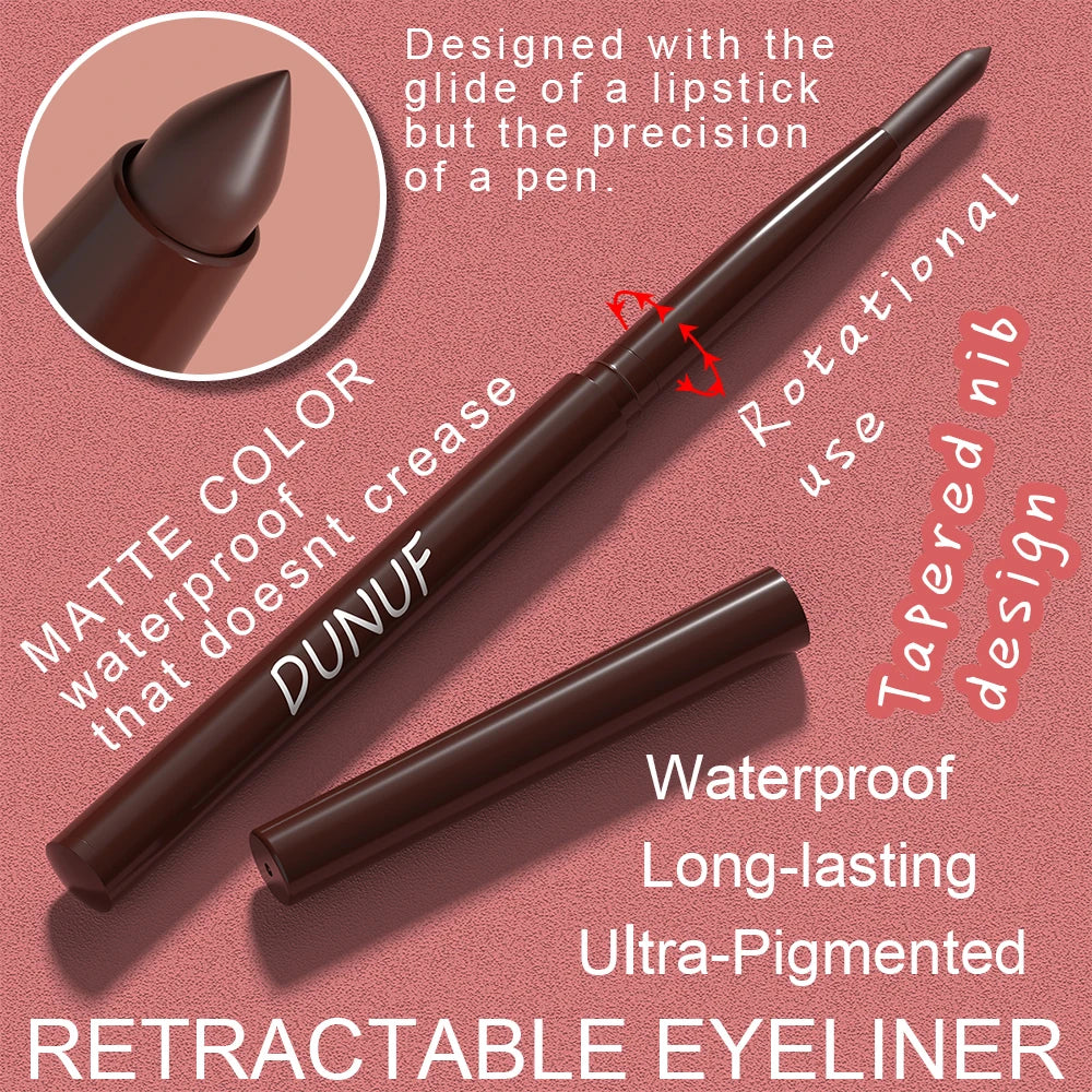Waterproof Matte Blue Eyeliner Gel Pencil Ultra-fine Smooth Quick Dry Non-Smudge Easy Wear Black Brown White Eyeliner Pen Makeup