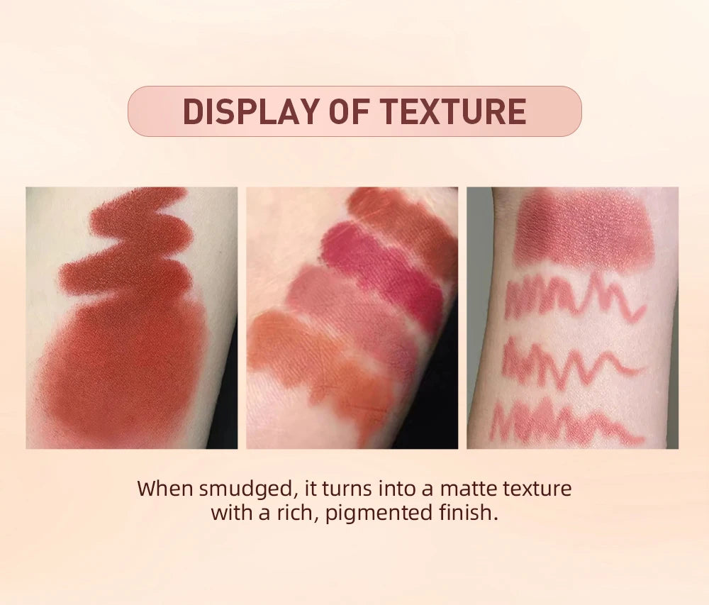 2pcs Lipstick Lipliner Pen Set Matte Waterproof Lip Liner Pencil Contour Makeup Sexy Red Lip Stick Long Lasting Cosmetics Beauty