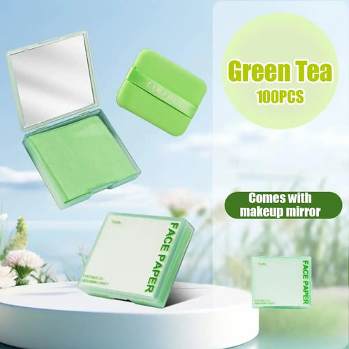 100Pcs Face Oil Absorbing Paper Protable Facial Control Wipes Oily Face Blotting Matting Tissue Makeup Facial Clean