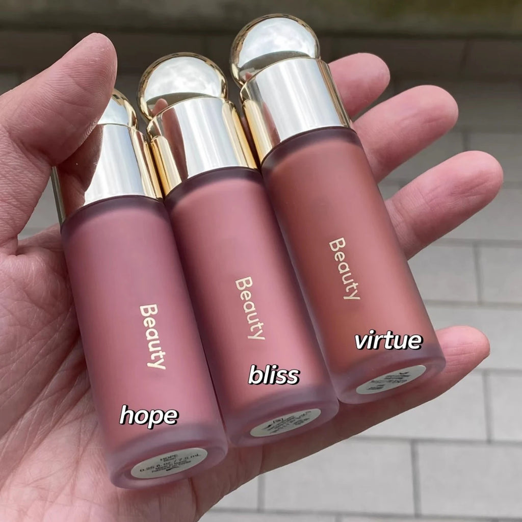 New Bronze Liquid Blush Lipstick Eyes Luminizer Highlight Cheek Blusher Waterproof Face Contour Shadow Lip Gloss Plump Makeup