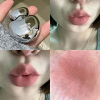 Peach Heart Silky Matte Lipstick Velvet Matte Blush Lip Gloss Face Liquid Pink Lip Tint Cream Pigment Long Lasting Lips Makeup