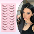 False Eyelashes 3/10 Pairs Natural Long Mink Lashes Strip Dramatic Fake Lashes Full Eye yelash Extension Makeup Faux Cils Tool