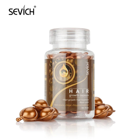 Sevich Mix Hair Vitamin Capsule 30pcs/bottle Keratin Repair Damaged Hair Complex Oil Moroccan Anti-hair Loss Products Hair Care