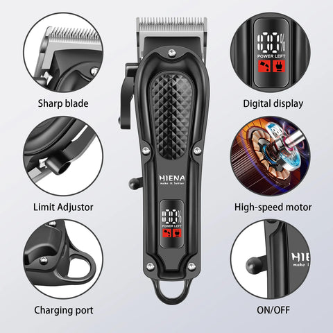 HIENA  Hair clipper professional hair cutting machine Barber electric razor men shaver trimmer for man hyn-212 3-piece set