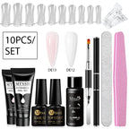 Mtssii 17PCS/Set 20ml Nail Extension Gel Set Builder UV Gel for Nails With 6W UV LED Lamp Nail Extension Tools Kit For Beginner