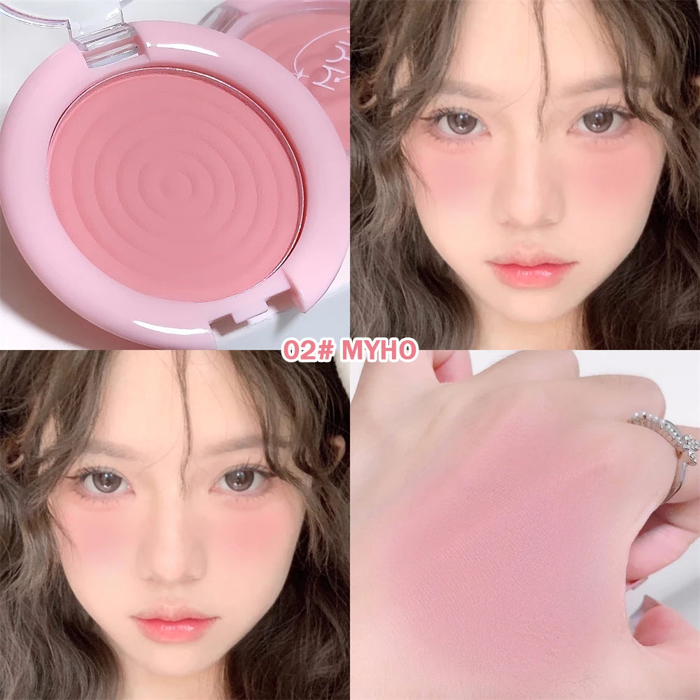 Monochrome Milk Peach Face Blush Pallete Mineral Pigment Cheek Blusher Powder Makeup Professional Contour Shadow Pink Blusher
