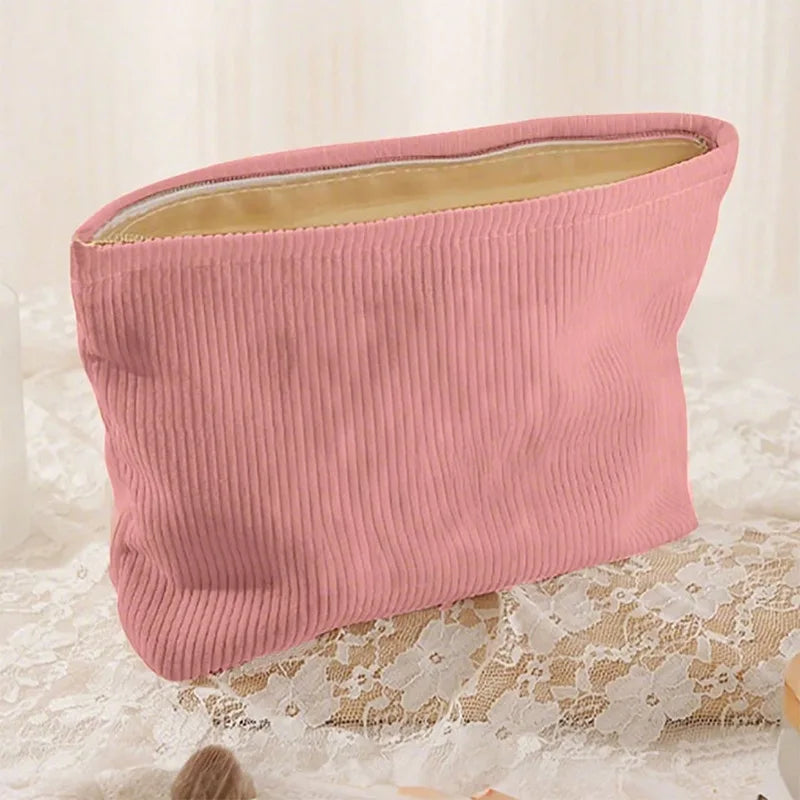 HOMEFISH Fashion Women's Large Zippered Cosmetic Bag Sweet Makeup Travel Organizer for Daily Outdoor Activities