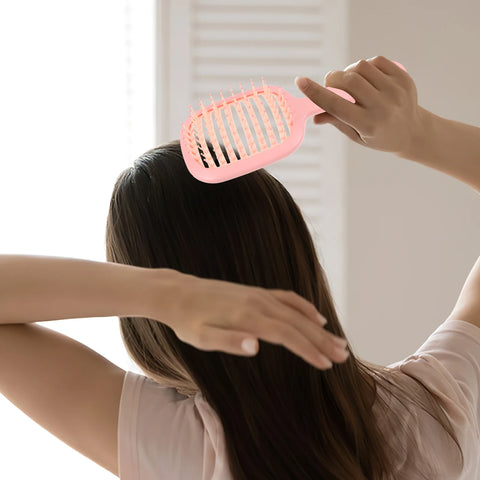 Hair Brush Vented Paddle Detangling Brush Ergonomic Handle for Faster Blow Drying Wet Dry Curly Thick Straight Hair Portable