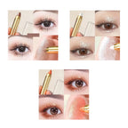 Double-sided Eyeshadow Stick - Highlighter & Brightening Pen with Pearly Glitter & Matte Finish