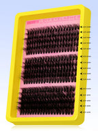 GROINNEYA Cluster Lashes Kit Individual Lashes Volume Mixed Tray 3D Faux Mink Lashes Wispy Eyelash Extension Makeup