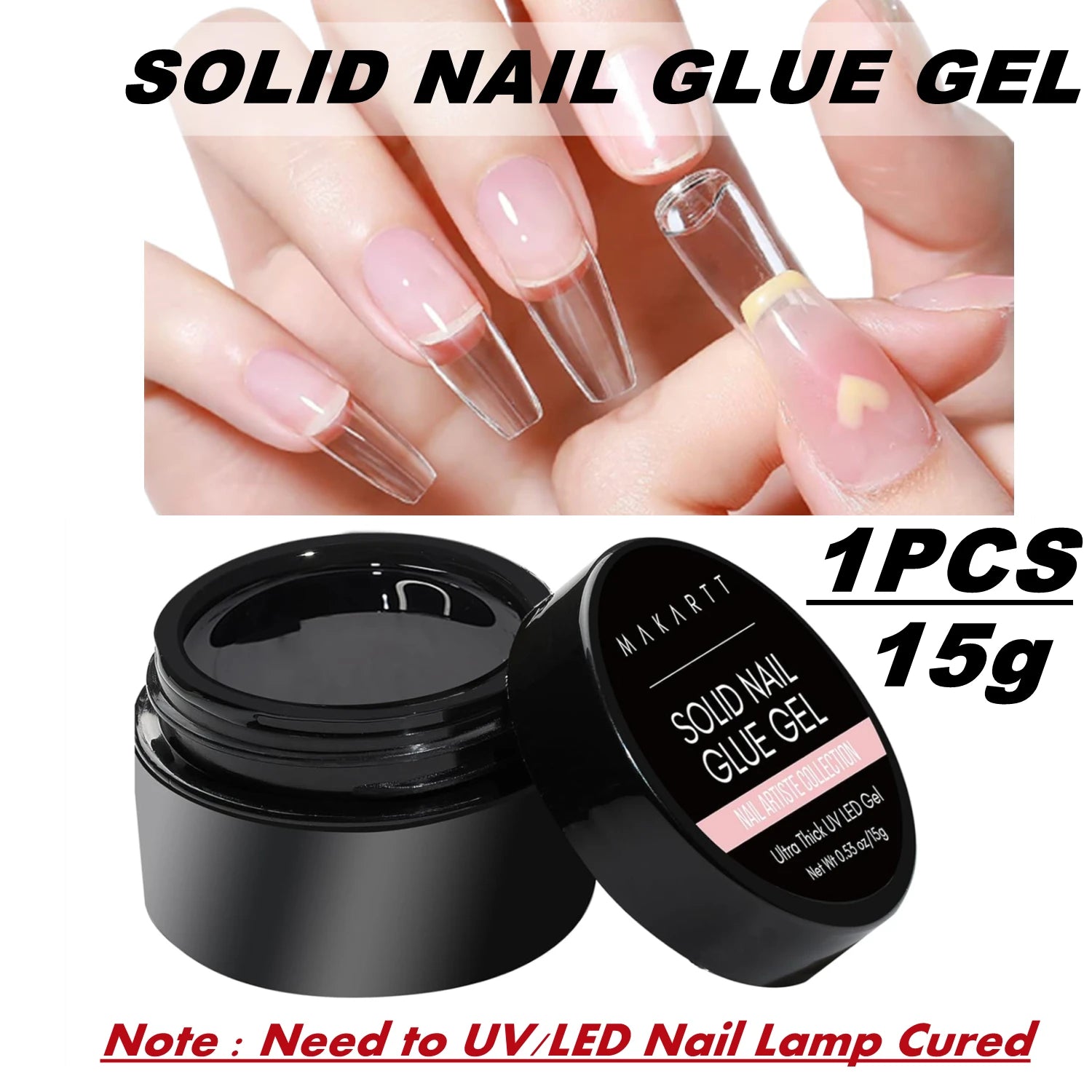 Makartt Super Strong Nail Glue and Glue Remover ,Quick Glue Debonder | Easy Removal with a Dropper Applicator For Press On Nails