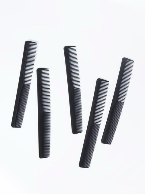 5pcs carbon fiber cutting comb, anti-static and heat-resistant, double-sided hair comb, suitable for all hair types