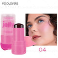Christmas 1PC Multifunctional Jelly Blush Stick - Silky Smooth Nude Makeup, Perfect Holiday Gift for Women