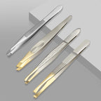 Eyebrow Tweezer Stainless Steel Beauty Clip Slant Tip Flat Tip Eyebrow Tweezer Clip for Eyebrow Trimming Face Hair Removal Tools