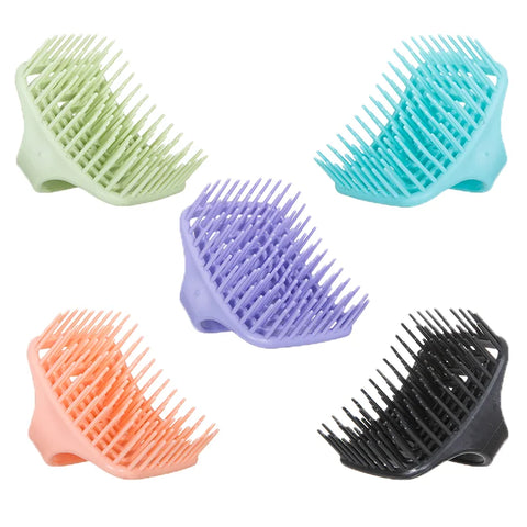 1pcs Shampoo Head Scalp Silicone Massage Brush Bath Skin Soft Washing Comb Hair Cleaning Brush Salon Beauty Health Barber Tools
