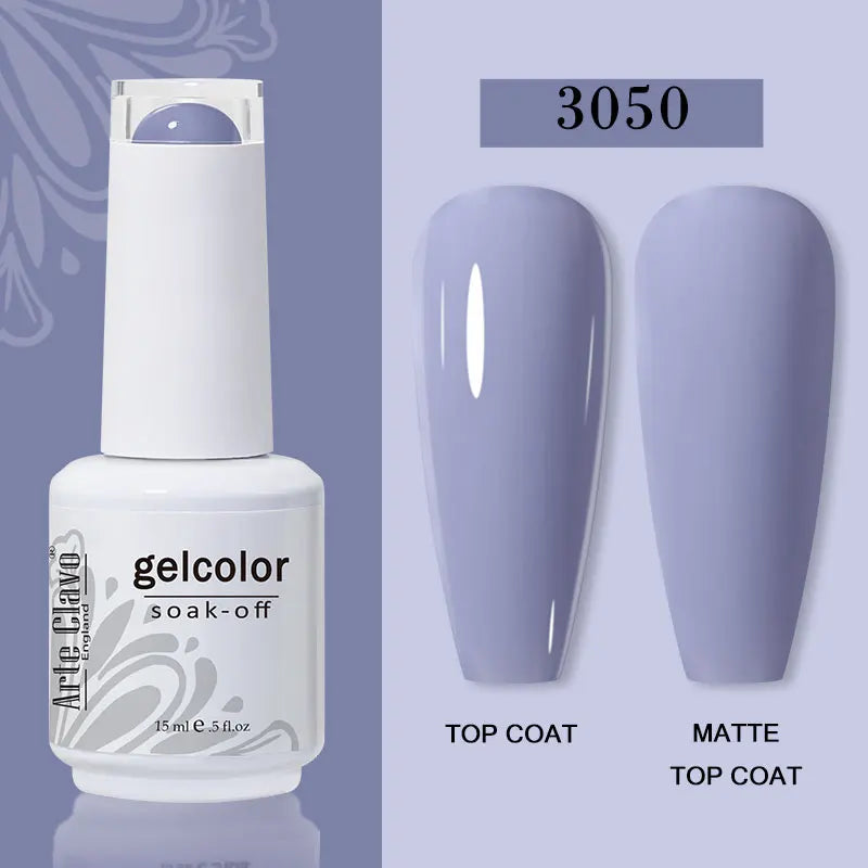 Arte Clavo Transparent Nude Pink Color Jelly Gel Nail Polish Semi Permanent 15ml Top Coat Soak Off UVLED Varnish Nail Art Design