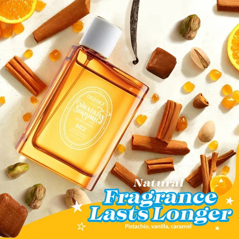 Caramel Vanilla Unisex Eau De Toilette Rich Gourmet Tone Lasting Fresh Vibrant Woody Perfume Exudes Charm Fragrance Spray 100ml