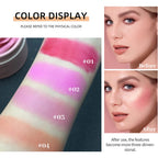 2pc Petal Blush Palette set with brush,Highgloss Contouring Cream Contour Makeup Rouge for Women Beauty Cosmetics Makeup Palette