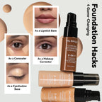 MLSMILE 6 color Powder Foundation long-Lasting Waterproof, Moisturing Sweat resistant and easy to open Oil-control concealer
