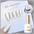BORN PRETTY 10ml Dark Red Cat Magnetic Gel Nail Polish for Winter Nails DIY Jelly Glass Silver-Light Varnis Semi Permanent