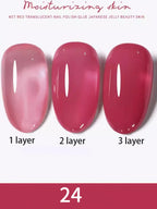 10ml 1-8pcs Milky White Quick Extension Gel Nail Polish Nude Construct Hard Semi Permanent Acrylic Extension Nail Art Varnish