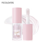 Glitter Plumping Lip Gloss Jelly Strawberry Moisturizer Fruit Lip Oil Transparent Fullness Lip Tint Gel Soft Tube Makeup LipCare