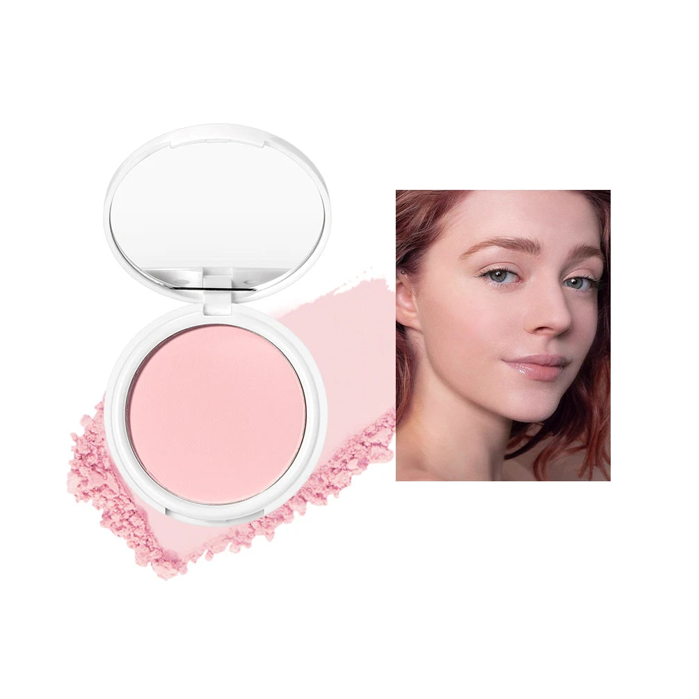 QIBEST Pressed Powder Oil-Control Long-Lasting Face Setting Powder Compact Powder Full Coverage Concealer Makeup Base Foundation