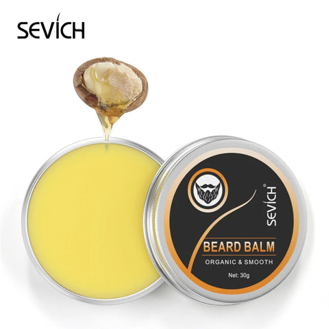 SEVICH Natural Beard Balm Wax Beard Growth Oil for Men Moisturizing Smoothing Beard Styling Professional Care Cream Skin Care