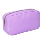 Letter Patch Custom Travel Cosmetic Bag Personalized Nylon Pouch Toiletry Bag Chenille Patch Makeup Toiletries Girl Cosmetic Bag