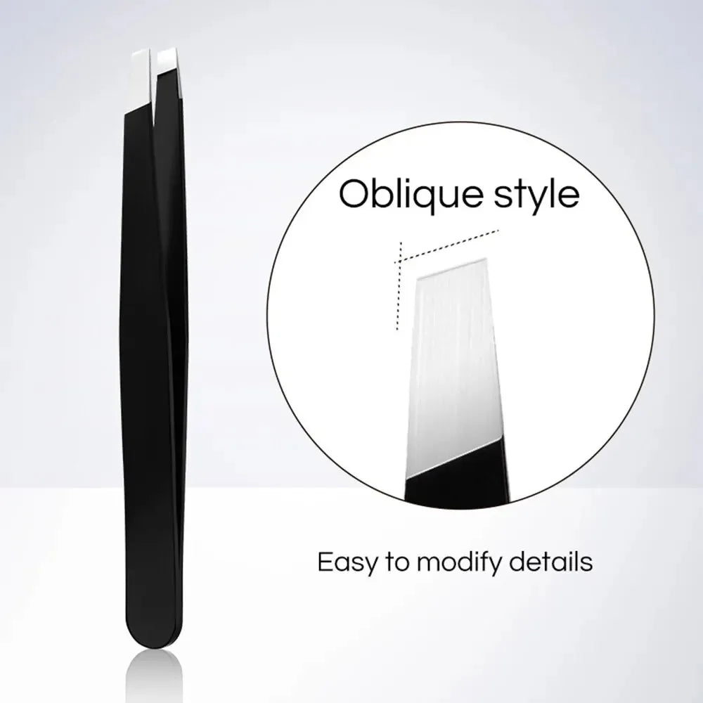 4 Pcs Set High-Quality Stainless Steel Eyebrow Tweezers  Suitable for Eyebrows Eyelashes Remove Beard Christmas Gift
