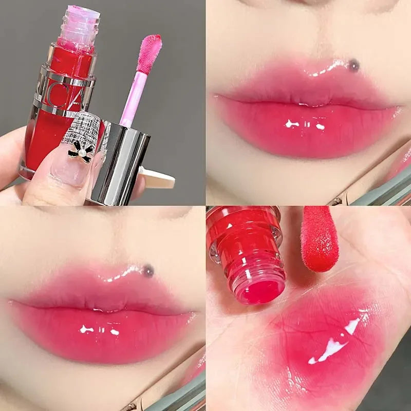 CAPPUVINI Transparent and Moisturizing Lip Gloss, Hydrating Glass Lip Dry Lip Mirror Lipstick Makeup